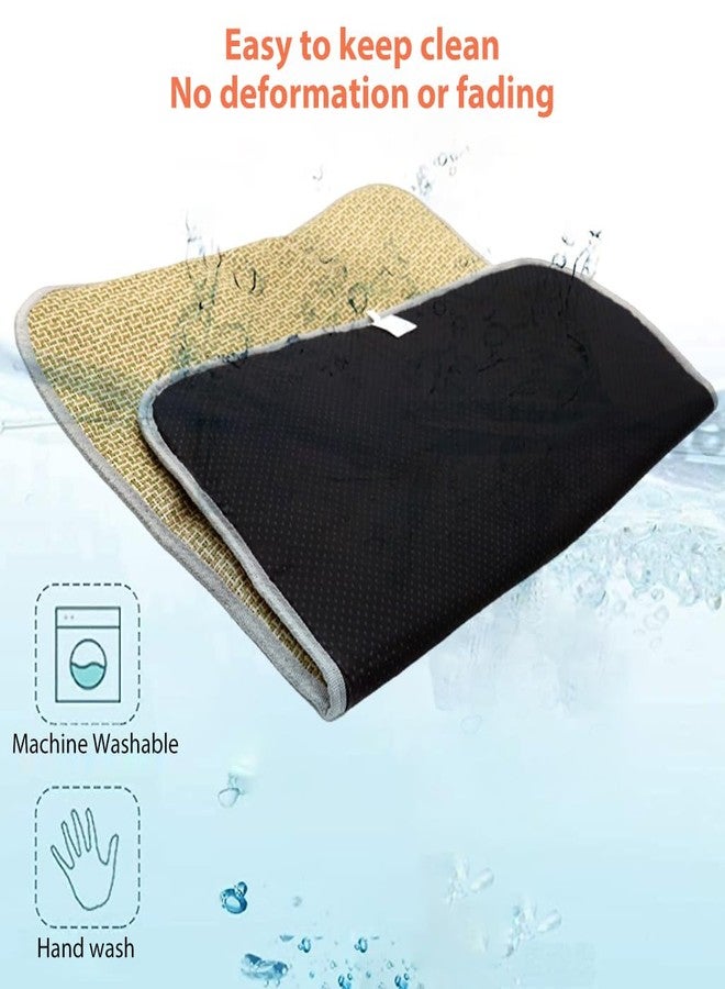 Qpets® Cat Bed Mats, Dog Cat Summer Mat & Sleeping Pad Rattan Cushion Pad, Pet Cool Summer Pad Washable Reusable Easy to Clean (75 * 60CM) - Image 3
